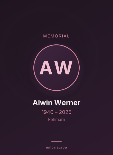 Memorial portrait of Alwin Werner