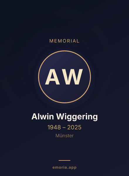 Memorial portrait of Alwin Wiggering