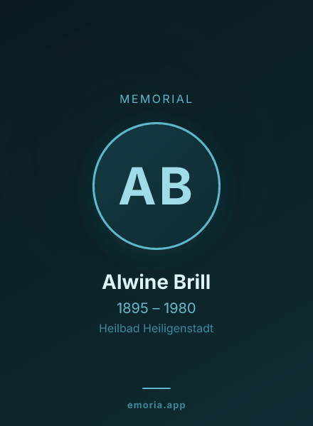 Memorial portrait of Alwine Brill