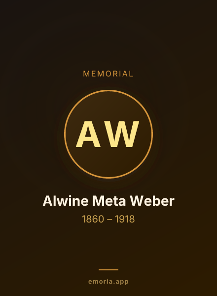 Memorial portrait of Alwine Meta Weber