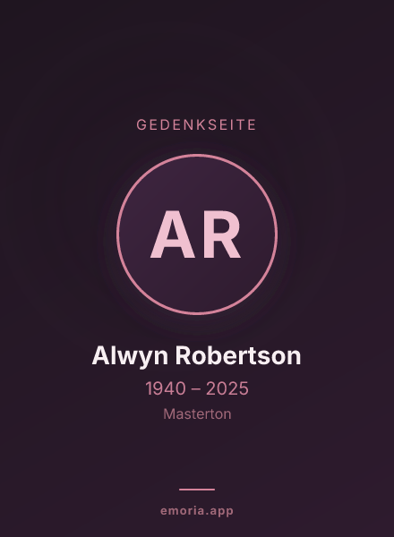 Gedenkportrait von Alwyn Robertson