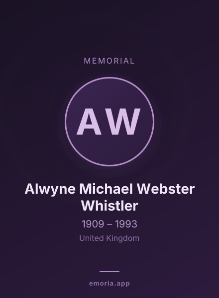 Memorial portrait of Alwyne Michael Webster Whistler