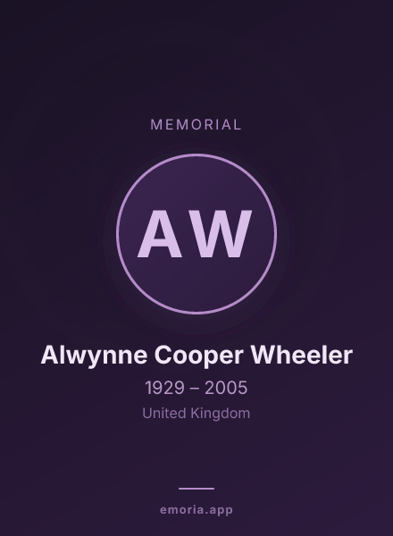 Memorial portrait of Alwynne Cooper Wheeler