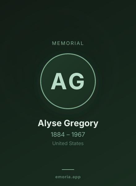 Memorial portrait of Alyse Gregory