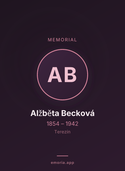 Memorial portrait of Alžběta Becková