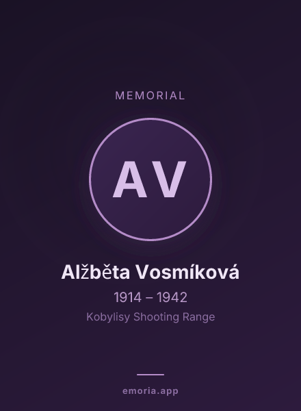 Memorial portrait of Alžběta Vosmíková