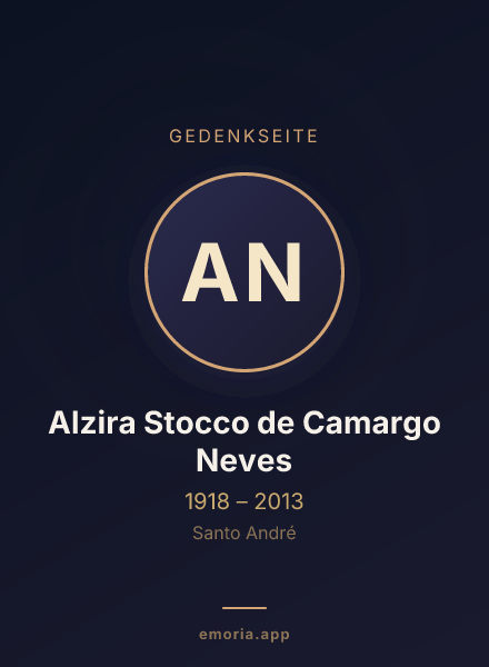 Gedenkportrait von Alzira Stocco de Camargo Neves