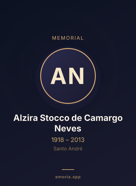 Memorial portrait of Alzira Stocco de Camargo Neves