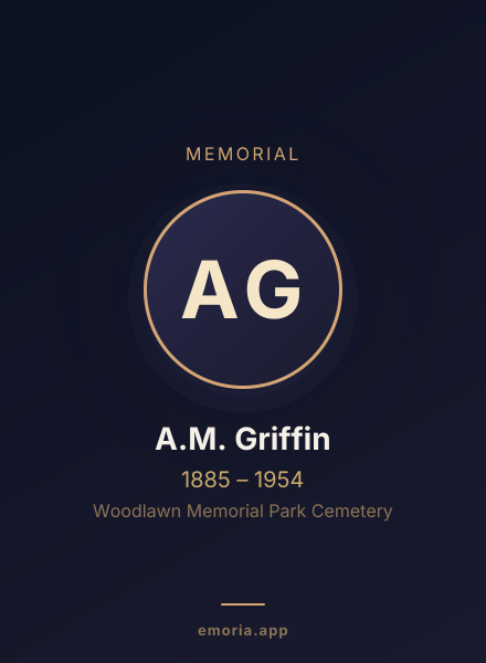 Memorial portrait of A.M. Griffin