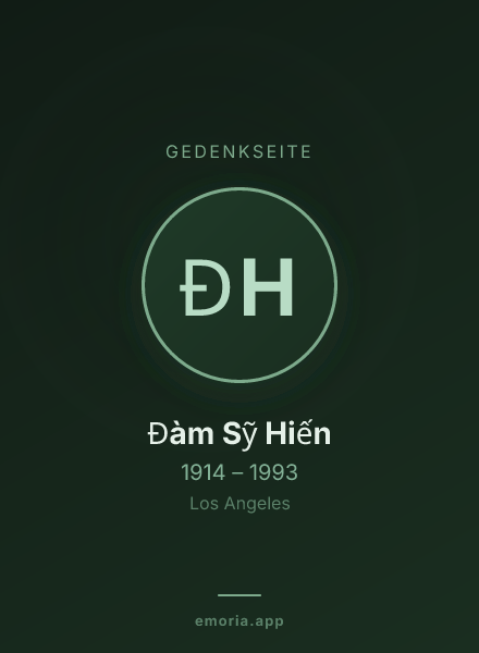 Gedenkportrait von Đàm Sỹ Hiến