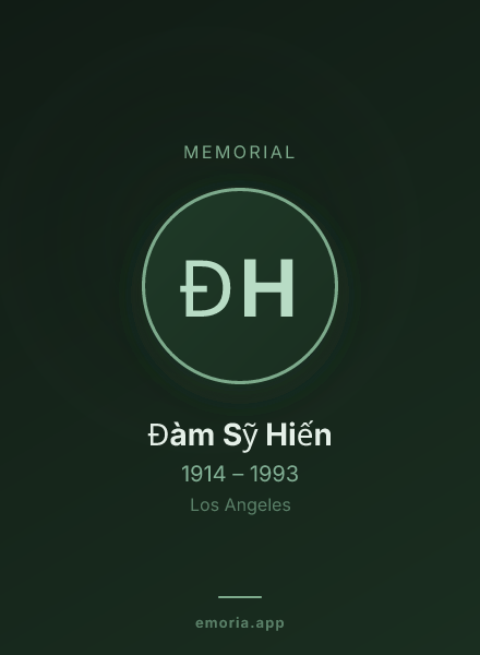 Memorial portrait of Đàm Sỹ Hiến