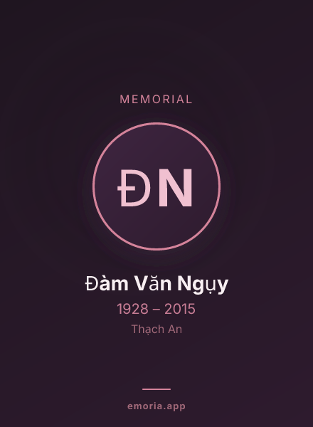 Memorial portrait of Đàm Văn Ngụy