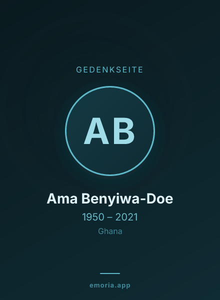 Gedenkportrait von Ama Benyiwa-Doe
