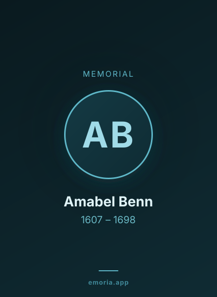 Memorial portrait of Amabel Benn