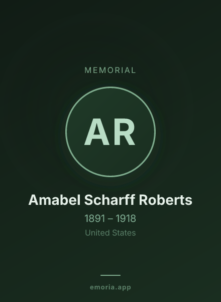 Memorial portrait of Amabel Scharff Roberts