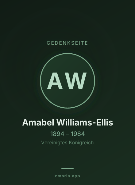 Gedenkportrait von Amabel Williams-Ellis