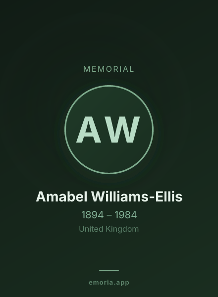 Memorial portrait of Amabel Williams-Ellis