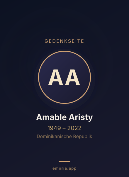 Gedenkportrait von Amable Aristy