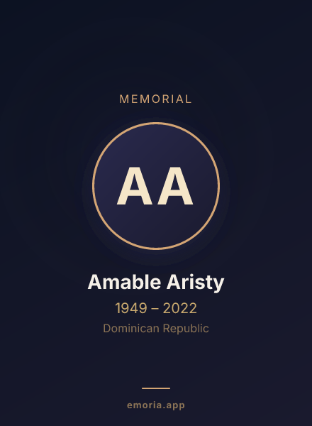 Memorial portrait of Amable Aristy