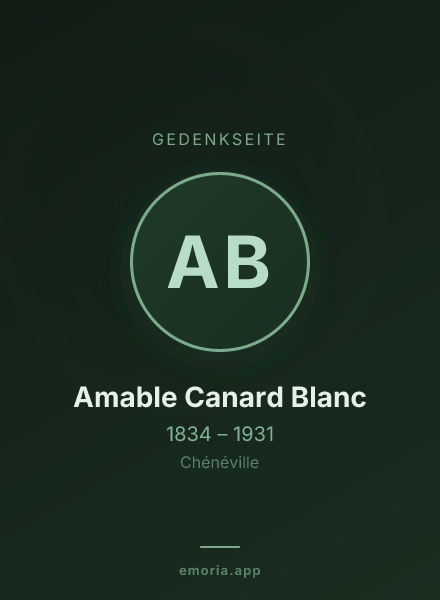 Gedenkportrait von Amable Canard Blanc
