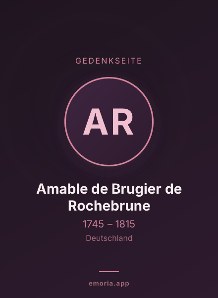 Gedenkportrait von Amable de Brugier de Rochebrune