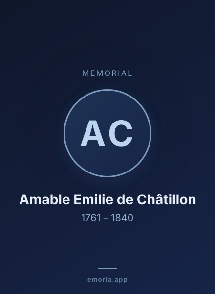 Memorial portrait of Amable Emilie de Châtillon