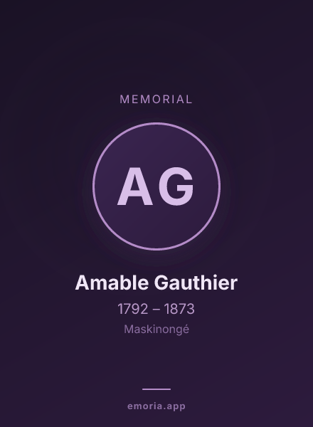 Memorial portrait of Amable Gauthier