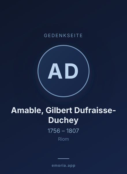 Gedenkportrait von Amable, Gilbert Dufraisse-Duchey