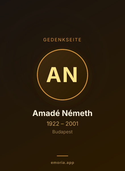 Gedenkportrait von Amadé Németh