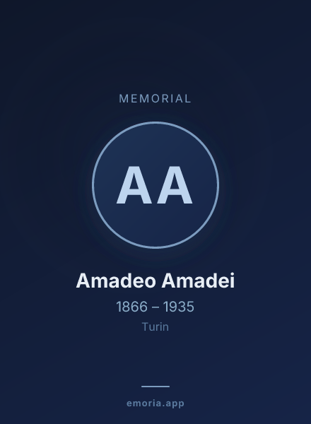 Memorial portrait of Amadeo Amadei