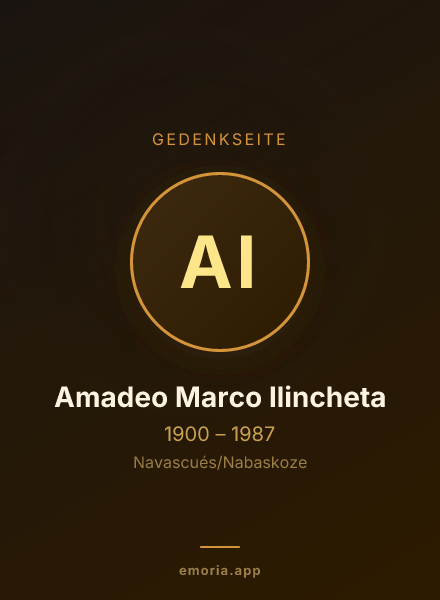 Gedenkportrait von Amadeo Marco Ilincheta