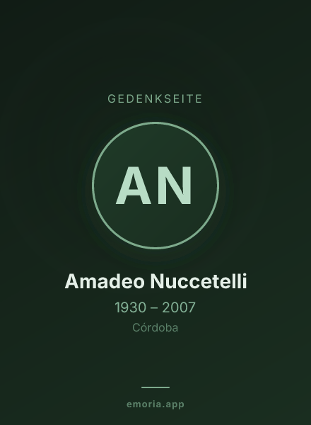 Gedenkportrait von Amadeo Nuccetelli