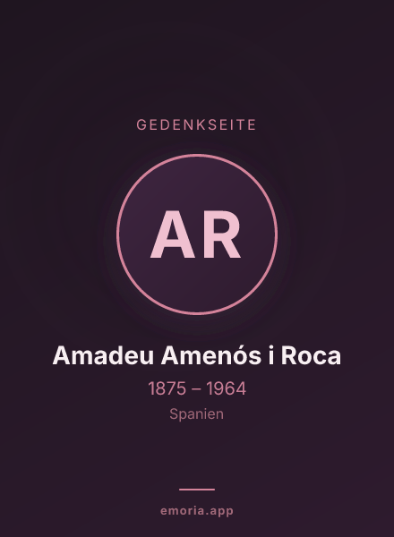 Gedenkportrait von Amadeu Amenós i Roca
