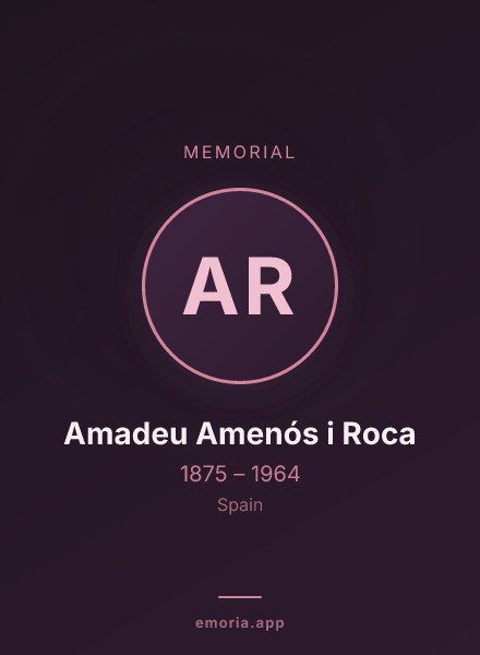 Memorial portrait of Amadeu Amenós i Roca