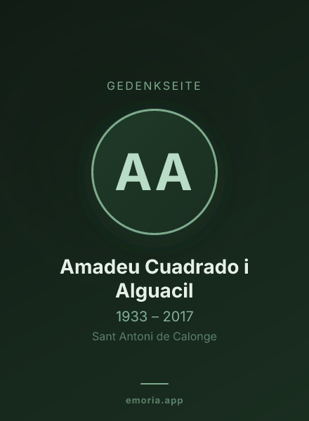Gedenkportrait von Amadeu Cuadrado i Alguacil