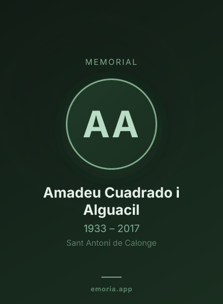 Memorial portrait of Amadeu Cuadrado i Alguacil