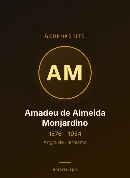 Gedenkportrait von Amadeu de Almeida Monjardino