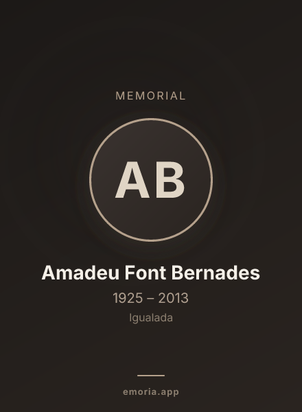 Memorial portrait of Amadeu Font Bernades