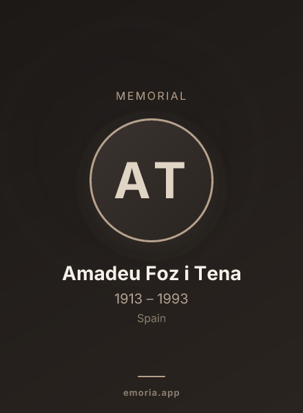 Memorial portrait of Amadeu Foz i Tena