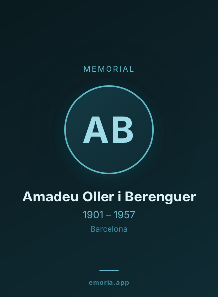 Memorial portrait of Amadeu Oller i Berenguer
