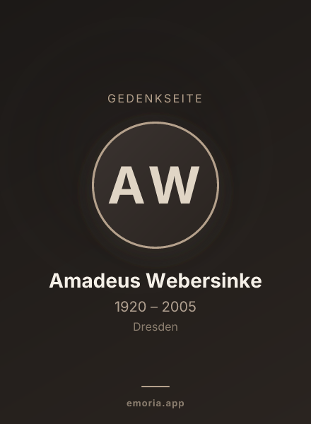 Gedenkportrait von Amadeus Webersinke