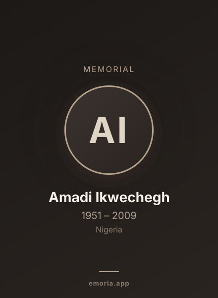 Memorial portrait of Amadi Ikwechegh