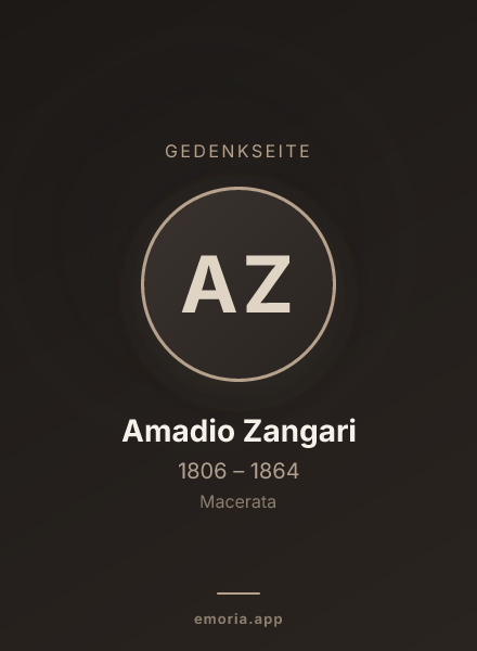 Gedenkportrait von Amadio Zangari