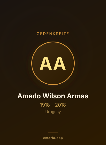 Gedenkportrait von Amado Wilson Armas