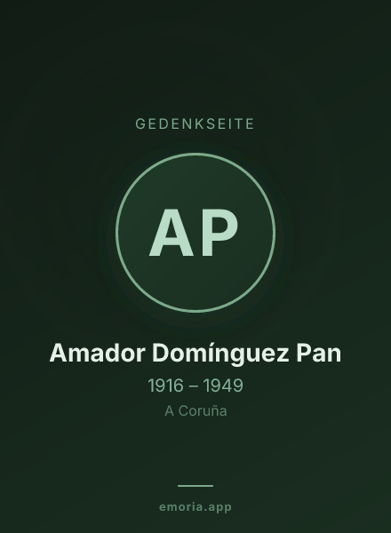 Gedenkportrait von Amador Domínguez Pan