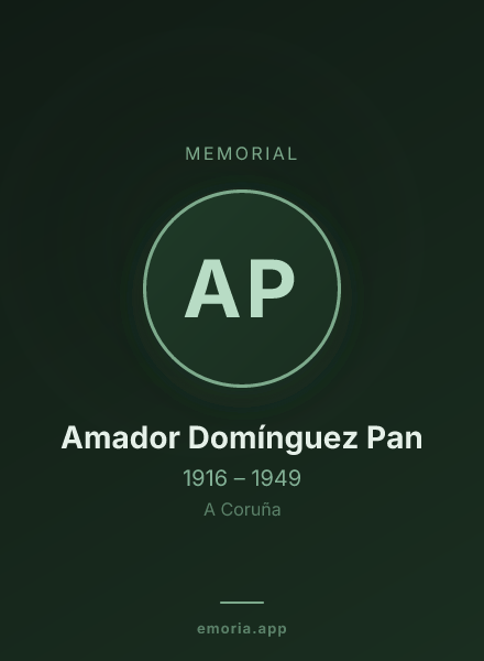 Memorial portrait of Amador Domínguez Pan