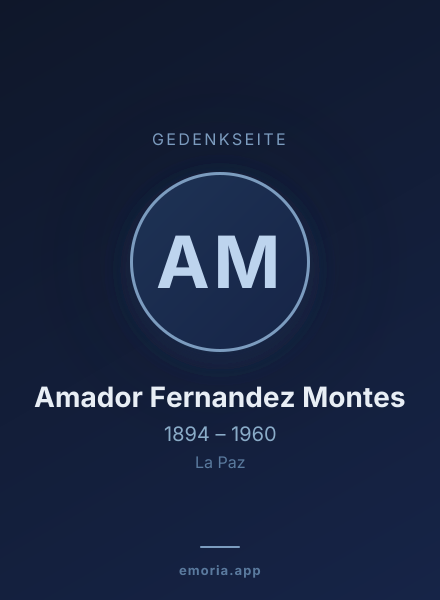 Gedenkportrait von Amador Fernandez Montes