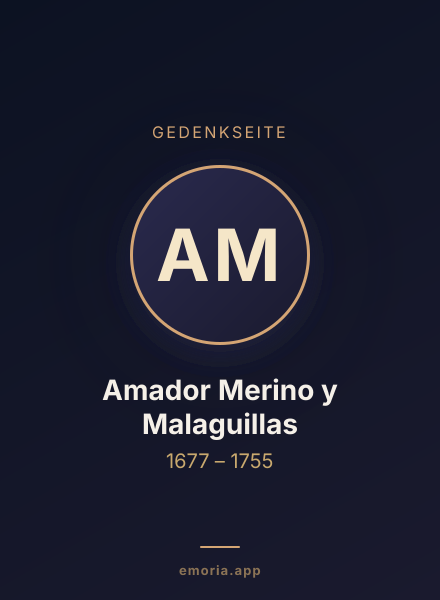 Gedenkportrait von Amador Merino y Malaguillas