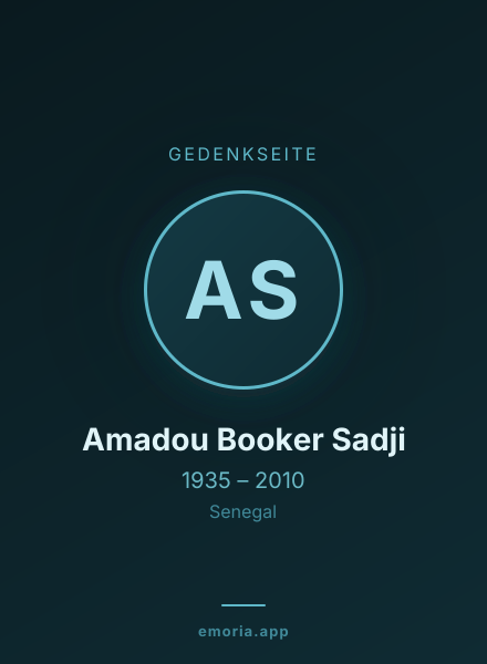 Gedenkportrait von Amadou Booker Sadji