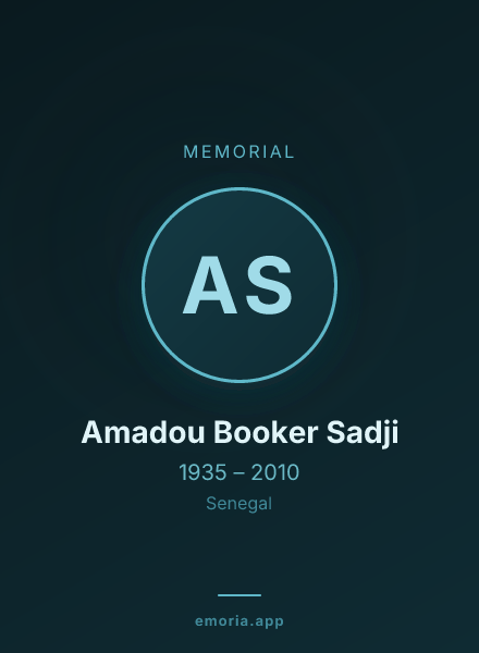 Memorial portrait of Amadou Booker Sadji